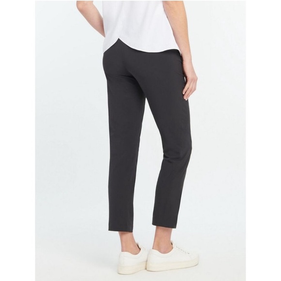 NIC + ZOE Tech Stretch Relaxed Ankle Pants Black Size 12 Slim Straight Leg - Picture 2 of 10